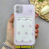 قاب گوشی iPhone 11 آیفون ژله ای فانتزی ایربگ دار درجه یک جاکارتی دار محافظ لنزدار طرح قلب کیوت کد 81646