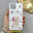 قاب گوشی iPhone 15 آیفون ژله ای فانتزی ایربگ دار درجه یک جاکارتی دار محافظ لنزدار طرح تدی کیوت کد 81736