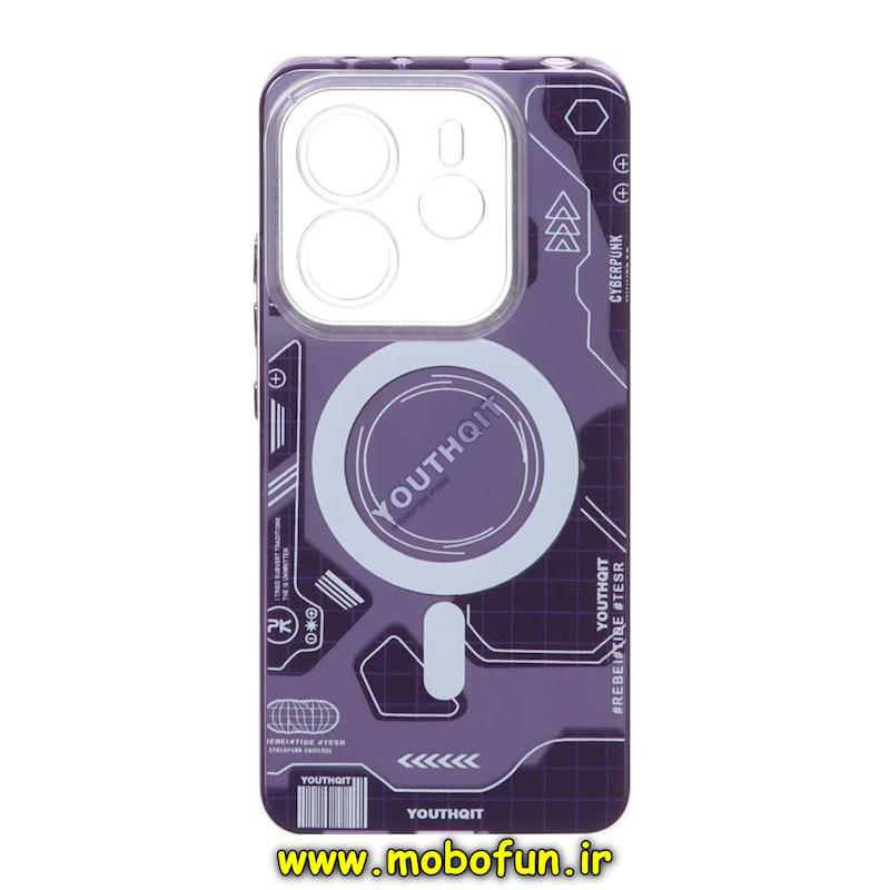 قاب گوشی Redmi Note 14 4G شیائومی So CooL اورجینال طرح مگ سیف محافظ لنزدار مدار تکنولوژی اسپرت بنفش کد 73763