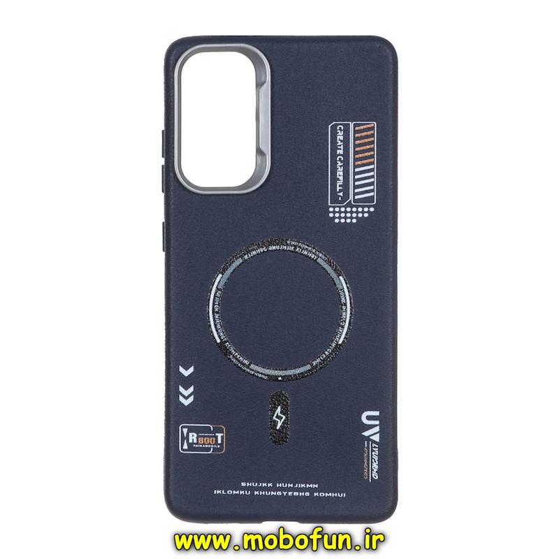 قاب گوشی Galaxy S20 FE سامسونگ لدر دیزاین SOFT Lether Design سیلیکونی طرح چرم مگ سیف سرمه ای کد 73936