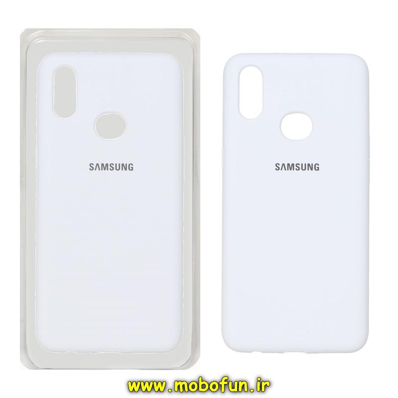 قاب گوشی Galaxy A10S سامسونگ سیلیکونی اورجینال سورا SORA پاک کنی درجه یک زیربسته سفید کد 74229