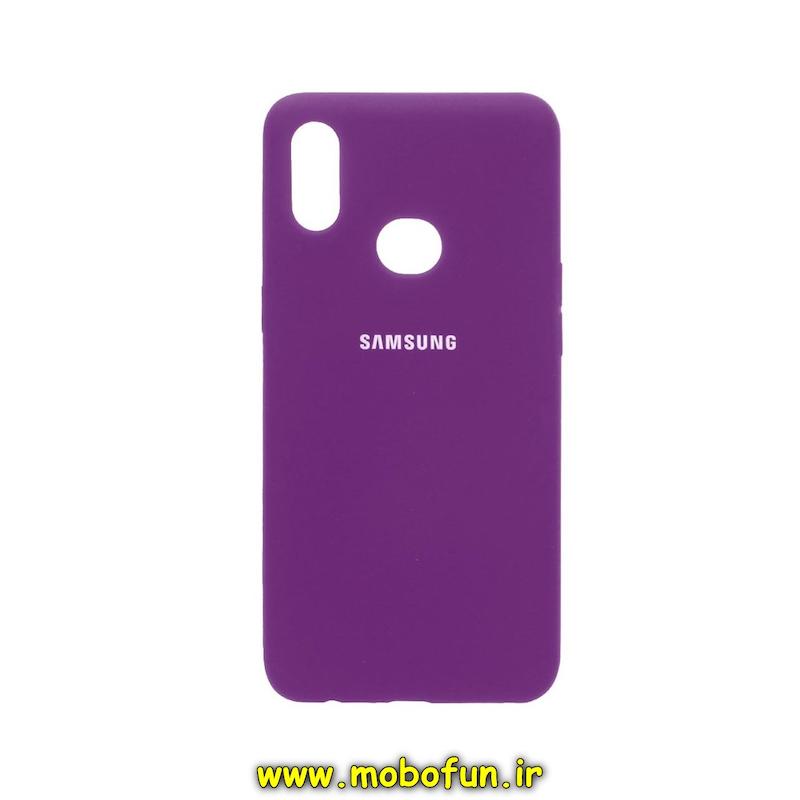 قاب گوشی Galaxy A10S سامسونگ سیلیکونی اورجینال سورا SORA پاک کنی درجه یک زیربسته بنفش کد 74236