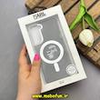 قاب گوشی Galaxy S21 FE سامسونگ شفاف شاین لنز کرومی مگ سیف دار اورجینال طرح کارل KARL کد 82140