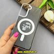 قاب گوشی Galaxy S21 FE سامسونگ شفاف شاین لنز کرومی مگ سیف دار اورجینال طرح کارل KARL کد 82140