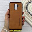 قاب گوشی Galaxy A6 Plus 2018 سامسونگ ژله ای چرمی ساده ایکس لول X-LEVEL عسلی کد 82173