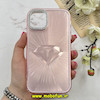 قاب گوشی iPhone 11 آیفون لیزری الماسی لاکچری اورجینال Mobile Case لنز نگین دار دوتیکه رزگلد کد 82356