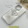 قاب گوشی iPhone 13 Pro آیفون لیزری الماسی لاکچری اورجینال Mobile Case لنز نگین دار دوتیکه نقره ای کد 82375