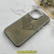 قاب گوشی iPhone 13 Pro آیفون لیزری الماسی لاکچری اورجینال Mobile Case لنز نگین دار دوتیکه خاکستری کد 82379