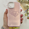 قاب گوشی iPhone 12 / iPhone 12 Pro آیفون لیزری الماسی لاکچری اورجینال Mobile Case لنز نگین دار دوتیکه رزگلد کد 82366