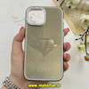 قاب گوشی iPhone 12 / iPhone 12 Pro آیفون لیزری الماسی لاکچری اورجینال Mobile Case لنز نگین دار دوتیکه خاکستری کد 82368
