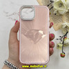 قاب گوشی iPhone 13 / iPhone 14 آیفون لیزری الماسی لاکچری اورجینال Mobile Case لنز نگین دار دوتیکه رزگلد کد 82372