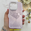 قاب گوشی iPhone 14 Pro آیفون لیزری الماسی لاکچری اورجینال Mobile Case لنز نگین دار دوتیکه بنفش کد 82386