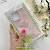 قاب گوشی iPhone 14 Pro آیفون لیزری الماسی لاکچری اورجینال Mobile Case لنز نگین دار دوتیکه رزگلد کد 82387