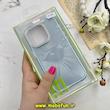 قاب گوشی iPhone 14 Pro آیفون لیزری الماسی لاکچری اورجینال Mobile Case لنز نگین دار دوتیکه آبی کد 82388