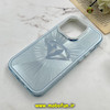 قاب گوشی iPhone 14 Pro آیفون لیزری الماسی لاکچری اورجینال Mobile Case لنز نگین دار دوتیکه آبی کد 82388