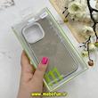 قاب گوشی iPhone 14 Pro آیفون لیزری الماسی لاکچری اورجینال Mobile Case لنز نگین دار دوتیکه خاکستری کد 82389