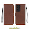 کیف گوشی Galaxy S21 Ultra سامسونگ مگنتی طرح چرم کتابی بنددار قهوه ای کد 74418