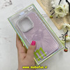 قاب گوشی iPhone 15 Pro آیفون لیزری الماسی لاکچری اورجینال Mobile Case لنز نگین دار دوتیکه بنفش کد 82399