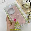 قاب گوشی iPhone 15 Pro آیفون لیزری الماسی لاکچری اورجینال Mobile Case لنز نگین دار دوتیکه رزگلد کد 82403