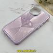 قاب گوشی iPhone 15 آیفون لیزری الماسی لاکچری اورجینال Mobile Case لنز نگین دار دوتیکه بنفش کد 82395
