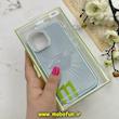 قاب گوشی iPhone 15 آیفون لیزری الماسی لاکچری اورجینال Mobile Case لنز نگین دار دوتیکه آبی کد 82398