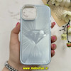 قاب گوشی iPhone 15 آیفون لیزری الماسی لاکچری اورجینال Mobile Case لنز نگین دار دوتیکه آبی کد 82398