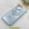 قاب گوشی iPhone 16 Pro Max آیفون لیزری الماسی لاکچری اورجینال Mobile Case لنز نگین دار دوتیکه آبی کد 82420