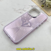 قاب گوشی iPhone 16 Pro Max آیفون لیزری الماسی لاکچری اورجینال Mobile Case لنز نگین دار دوتیکه بنفش کد 82421