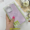 قاب گوشی iPhone 16 Pro Max آیفون لیزری الماسی لاکچری اورجینال Mobile Case لنز نگین دار دوتیکه بنفش کد 82421