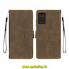کیف گوشی Poco M5 / Redmi 11 Prime 4G شیائومی مگنتی محافظ لنز دار طرح چرم کتابی بنددار سبز زیتونی کد 74431