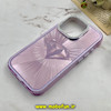 قاب گوشی iPhone 16 Pro آیفون لیزری الماسی لاکچری اورجینال Mobile Case لنز نگین دار دوتیکه بنفش کد 82418