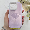 قاب گوشی iPhone 16 Pro آیفون لیزری الماسی لاکچری اورجینال Mobile Case لنز نگین دار دوتیکه بنفش کد 82418