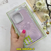 قاب گوشی iPhone 16 Pro آیفون لیزری الماسی لاکچری اورجینال Mobile Case لنز نگین دار دوتیکه بنفش کد 82418