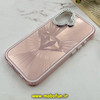 قاب گوشی iPhone 16 آیفون لیزری الماسی لاکچری اورجینال Mobile Case لنز نگین دار دوتیکه رزگلد کد 82410