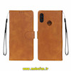 کیف گوشی Y7 2019 / Y7 Prime 2019 هوآوی مگنتی طرح چرم کتابی محافظ لنزدار بنددار عسلی کد 74443