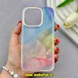 قاب گوشی iPhone 14 Pro آیفون آبرنگی اکلیلی طلقی شیشه ای اورجینال DIKEX شفاف کد 82286