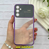 قاب گوشی Galaxy A24 سامسونگ الکتروپلیتینگ ژله ای شفاف اورجینال Camera Lens محافظ لنز دار بنفش کد 82316