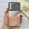 قاب گوشی Galaxy S21 FE سامسونگ الکتروپلیتینگ ژله ای شفاف اورجینال Camera Lens محافظ لنز دار زرشکی کد 82351