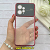 قاب گوشی Redmi Note 12 4G شیائومی الکتروپلیتینگ ژله ای شفاف اورجینال Camera Lens محافظ لنز دار زرشکی کد 82339