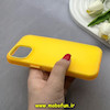 قاب گوشی iPhone 15 آیفون اورجینال پاستیلی مات دوتیکه زرد کد 82486