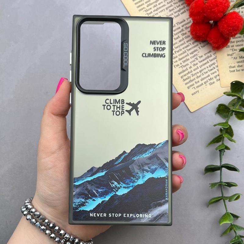 قاب گوشی Galaxy S23 Ultra سامسونگ So CooL سوکول اورجینال فانتزی دکمه کرومی طرح اورست The North Face کد 83033