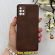 قاب گوشی Galaxy A51 سامسونگ اورجینال NEW CASE طرح جیر درجه یک HARD محافظ لنزدار قهوه ای کد 82549