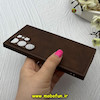 قاب گوشی Galaxy S24 Ultra سامسونگ اورجینال NEW CASE طرح جیر درجه یک HARD محافظ لنزدار قهوه ای کد 82608