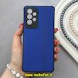 قاب گوشی Galaxy A53 سامسونگ ژله ای چرمی ساده محافظ لنزدار آبی کد 82625