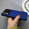 قاب گوشی Poco M4 Pro 4G شیائومی ژله ای چرمی ساده محافظ لنزدار آبی کد 82649