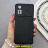 قاب گوشی Poco M4 Pro 4G شیائومی ژله ای چرمی ساده محافظ لنزدار مشکی کد 82651