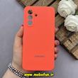 قاب گوشی Galaxy A26 سامسونگ سیلیکونی اورجینال پاک کنی درجه یک زیربسته محافظ لنز دار نارنجی کد 82704