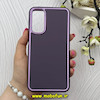قاب گوشی Galaxy A24 سامسونگ متال کیس سیلیکونی ژله ای LUXUARY بنفش کد 83111