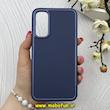 قاب گوشی Galaxy A34 سامسونگ متال کیس سیلیکونی ژله ای LUXUARY سرمه ای کد 83114