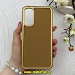قاب گوشی Galaxy A34 سامسونگ متال کیس سیلیکونی ژله ای LUXUARY قهوه ای کد 83115
